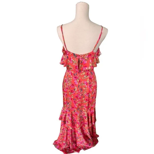 Keepsake The Label Tiered Maxi Dress in orange pink 6 - Image 5