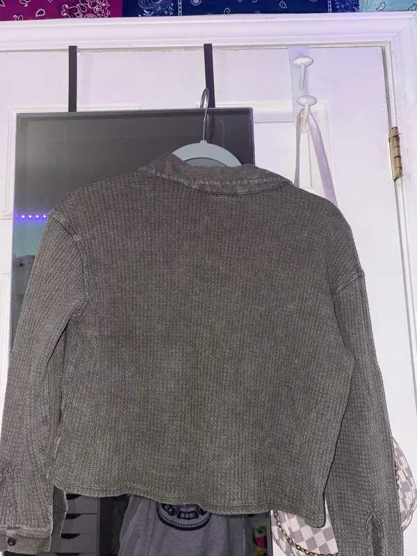 Art Of Class Ribbed Sweater Gray Size M - Image 4