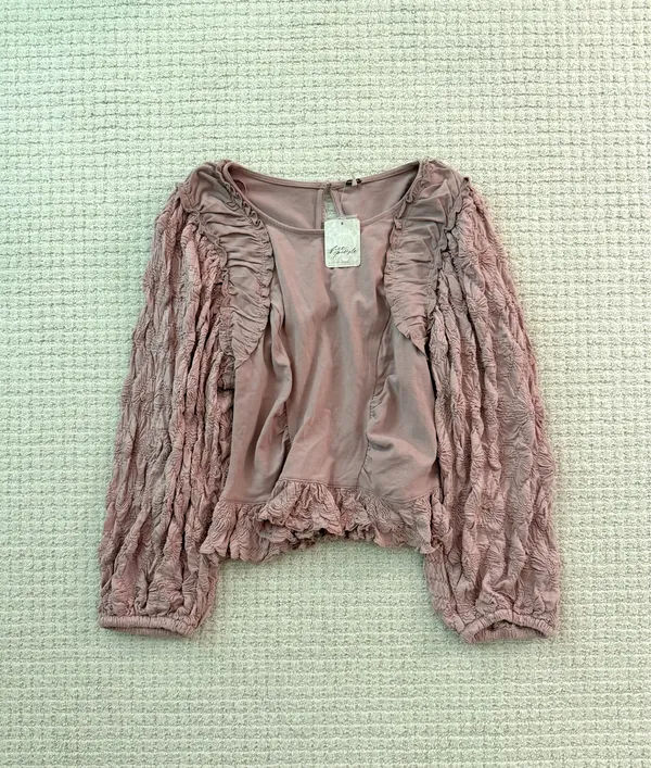 Free People Ruffled Rose Blouse  - Image 2