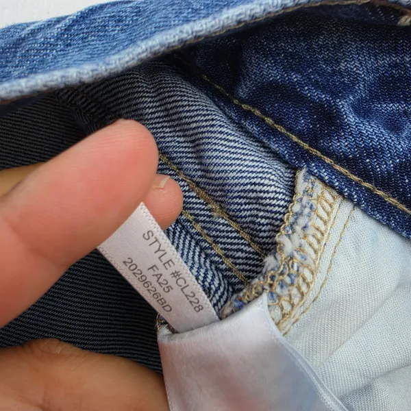 J. Crew 90s‎ Vintage Baggy Jeans Medium Wash Wide Leg Denim CL228 Womens 35 - Image 4