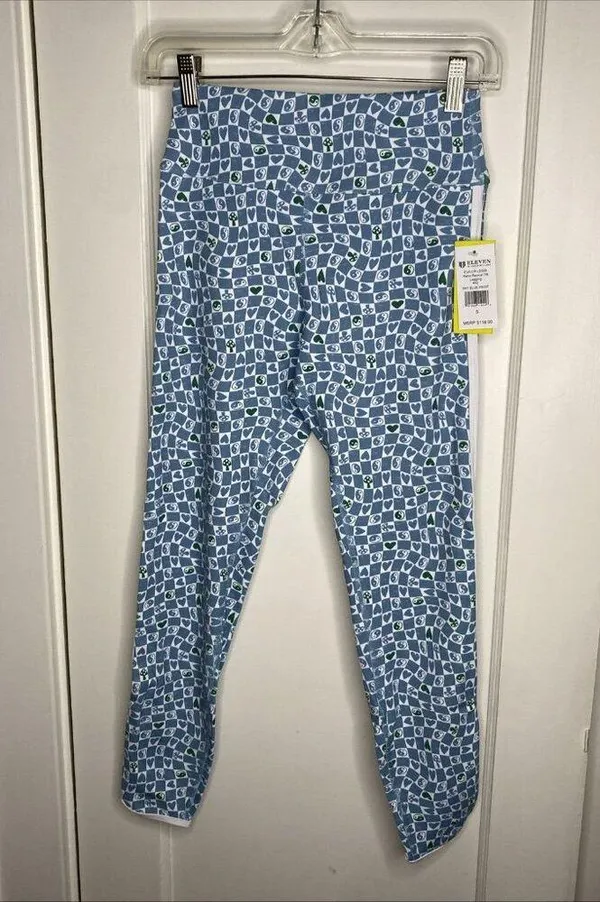 Eleven By Venus Williams Retro Revival 7/8 Legging & Sports Bra Sky Blue Medium - Image 4