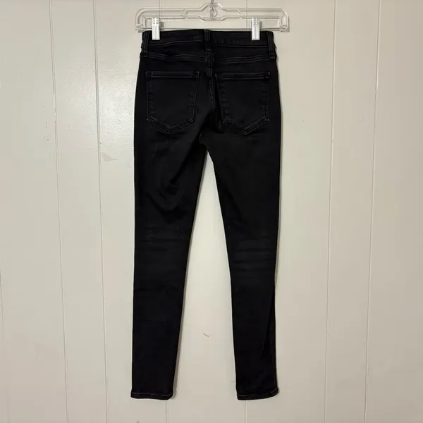 Abercrombie & Fitch Super Skinny Mid Rise Black Jeans Size 00 / 24 - Image 11