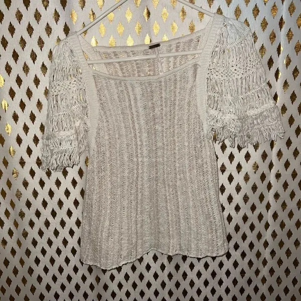 Free People Blackbird Macrame top Ivory comb size XS - Image 7