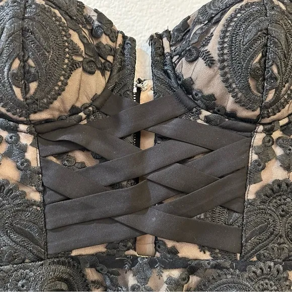 Bebe x Naven Women’s Bustier Crisscross Cocktail‎ Mini Dress Size 4 - Image 7