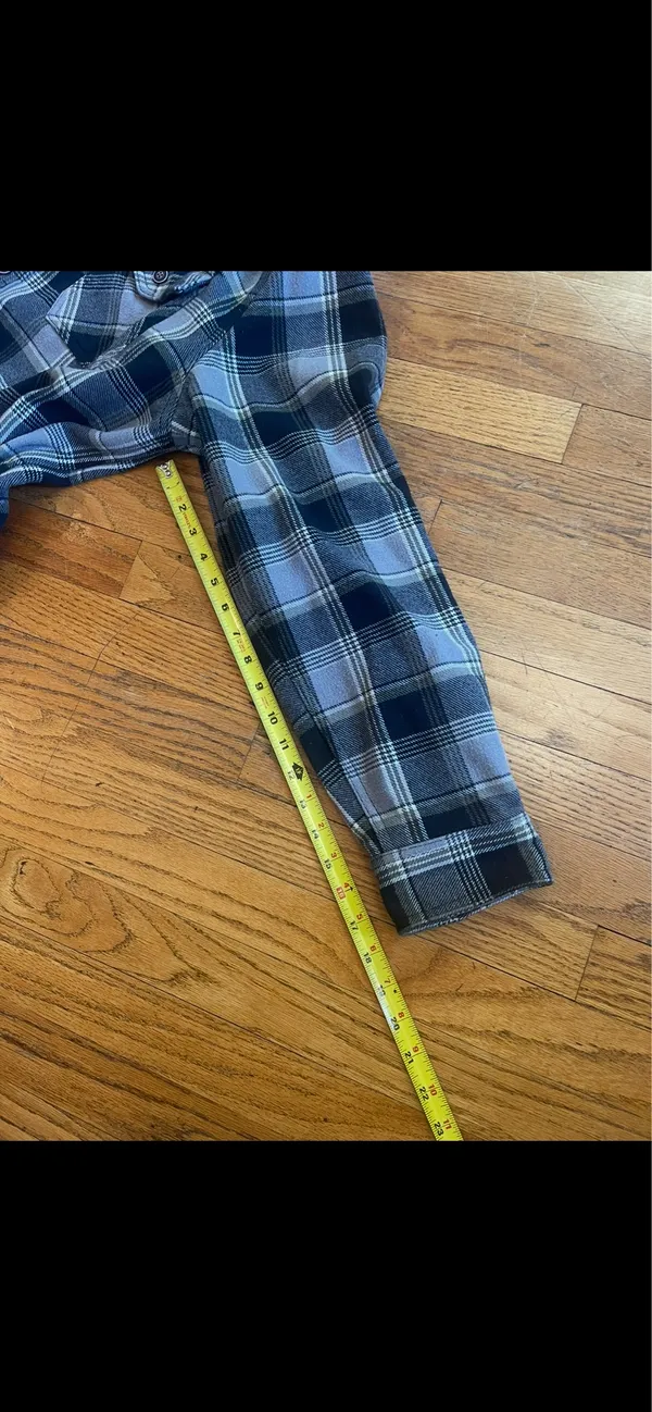 Vintage Lee Gray Plaid Collar Shirt Jacket - Image 8