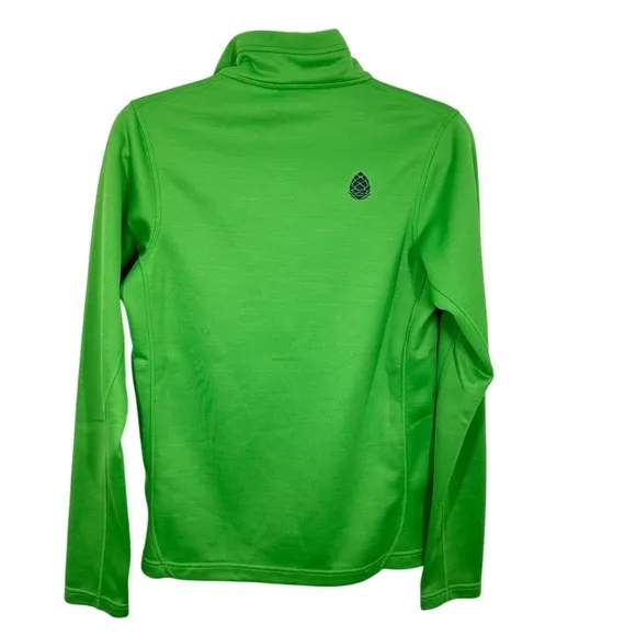 Stio Women's Gannett Peak Half Zip Pullover Fleece‎ Bright Green Size S Ski Gear - Image 2