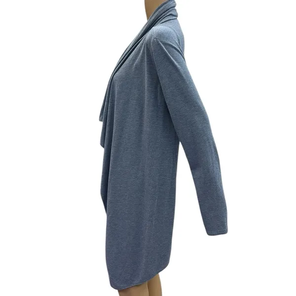 a.n.a Long Sleeve Open Drape Cascade Front Knit Cardigan Sweater Womens Medium - Image 5