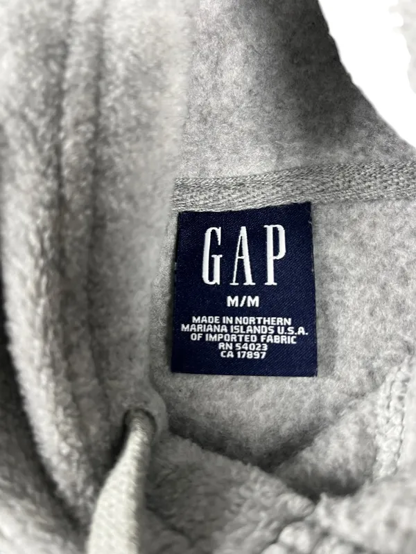 Vintage Grey Gap Hoodie Y2K size M sku 163 - Image 11