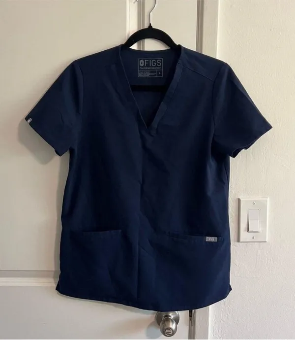 FIGS Casma Scrub Top, Small Navy - Image 2