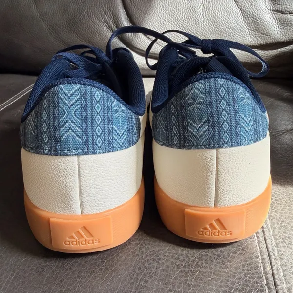 Adidas VL Court 3.0 Sneakers White Night Indigo Bandana Gum Bottom IH4809 Size 9 - Image 4