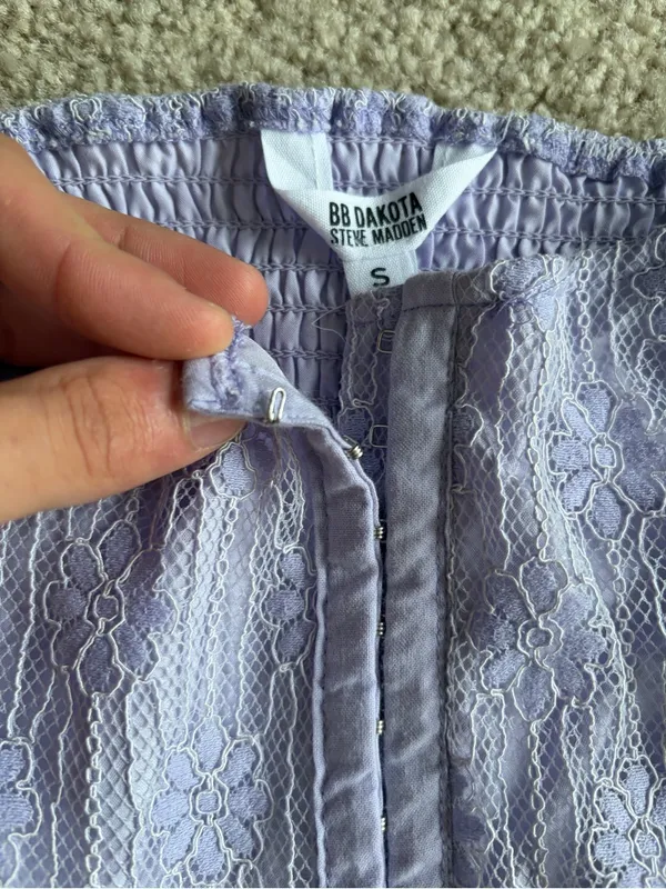 Revolve BB Dakota Sheet To Streets purple bohemian boho blouse Top size small NWT - Image 8