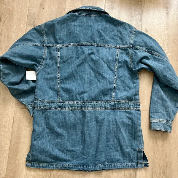 Topshop Women's Blue 70's Chuck-on Denim Jacket Oversized size S NWOT - Image 3