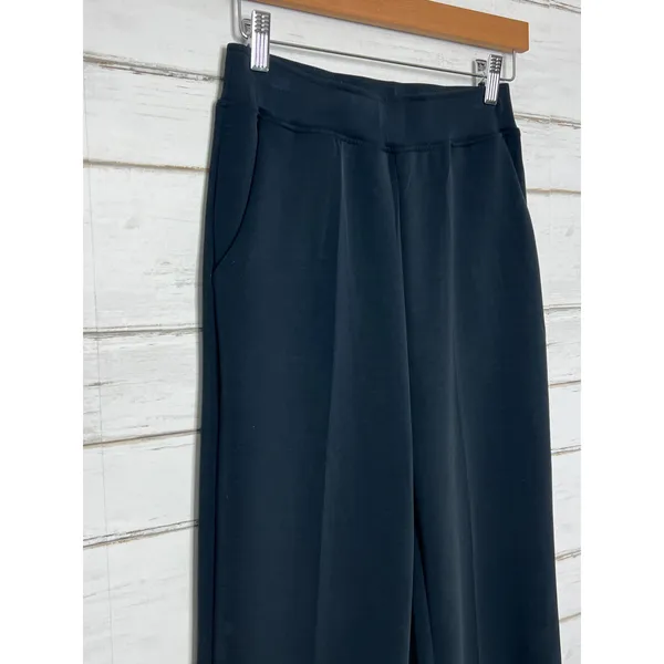 YELETE Size Small Black Wide Leg Pants Pull On High Rise Stretch Lounge Career - Image 9