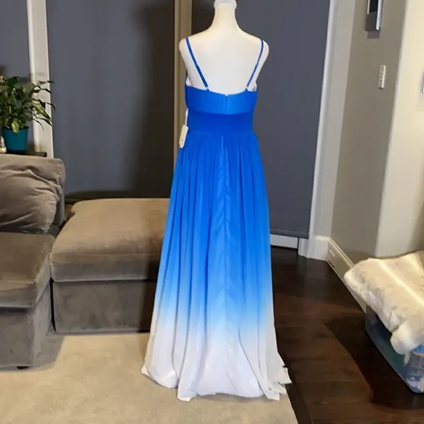 Women’s Full Length Ombré Chiffon Prom Party Wedding Formal Dress Size 6 NWT - Image 4