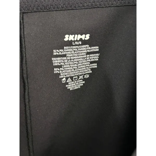 NWT Skims Ultimate Body Push Up Thong Bodysuit in Black Size Large - Image 5