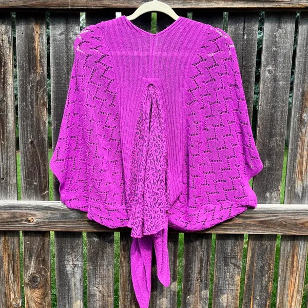 Purple Tie Cardigan Size M - Image 3