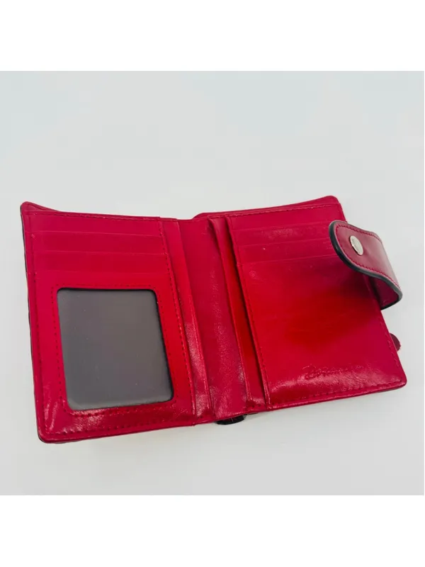 Bostanten Lnna Leather Wallet Red Cowhide - Image 6