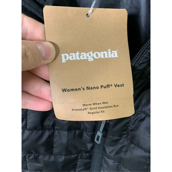 Patagonia nano puff quilted vest black logo women's size small NEW NWT 84247 - Image 6