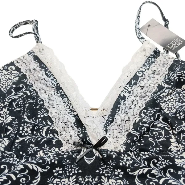 Studio Badgley Mishka Pajama 2 Piece Set Set Shorts Cami Black White Size MEDIUM NEW NWT - Image 7