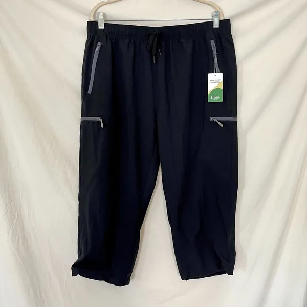 NWT black Libin lightweight cargo capri hiking pants XL Water Proof - Image 3