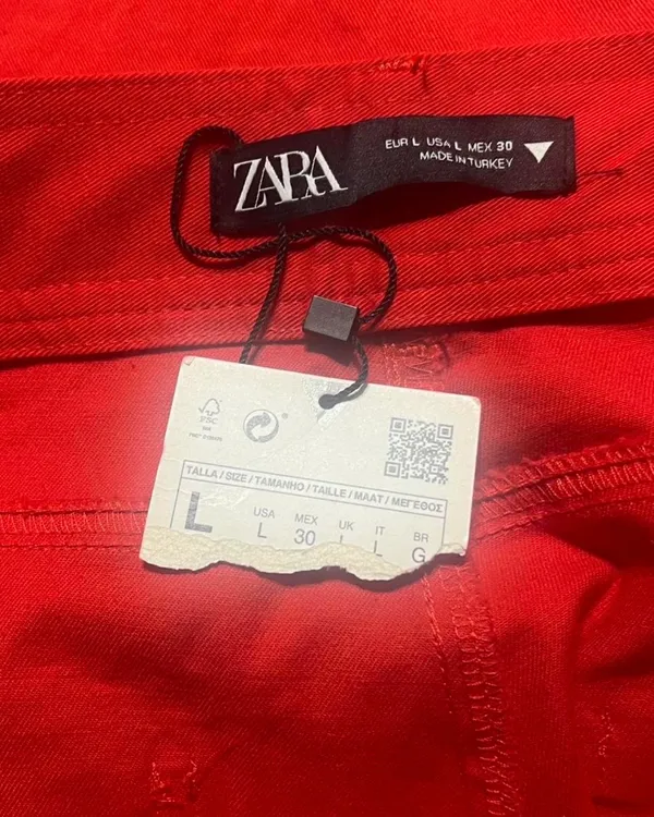 Zara Cargo Pants SzL Pockets Utility Casual Closet Staple Cotton Blend Work Wear - Image 5