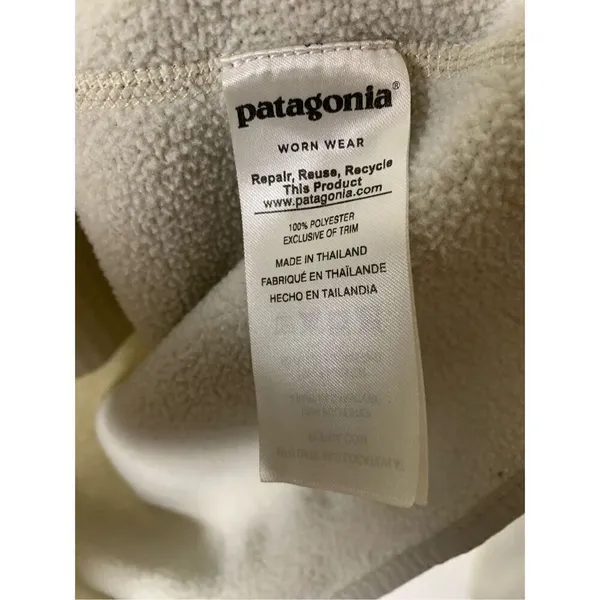 Patagonia Better Sweater Marsupial Pullover Fleece off white women's medium - Image 5