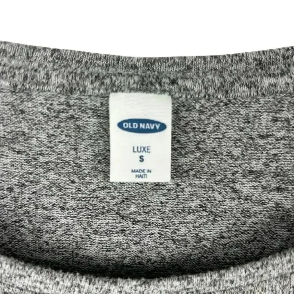 Old Navy Women's Gray Long‎ Sleeve Crew Neck Top Size S Casual Relaxed Fit - Image 3