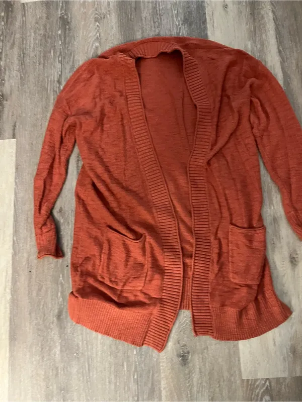 Sonoma Knit Cardigan Womens Small Terracotta Longline Open Front Sweater - Image 8