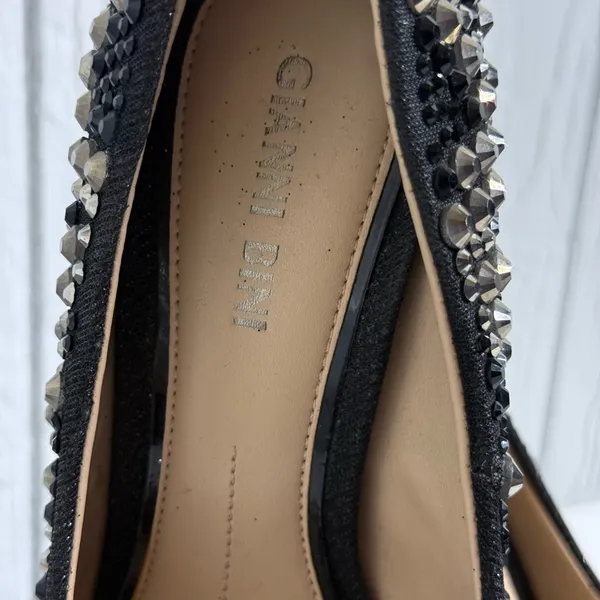 Gianni Bini Black Rhinestone Heels - Image 3