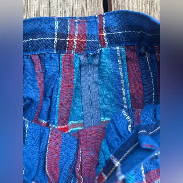 True Vintage Plaid Midi Skirt “Pendleton-Style,” Unsized (Modern 0) - Image 4