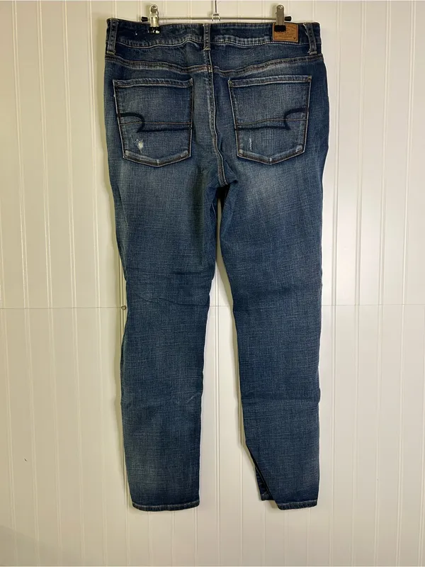 American Eagle Distressed Super Stretch Hi-Rise Jeggings Size 14 - Image 6