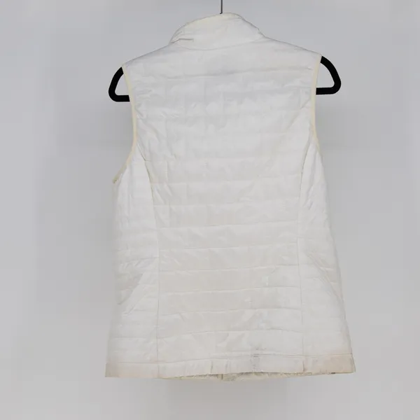 Patagonia Women's Nano Puff Quilted Sleeveless Full Zip Vest Jacket White Large - Image 4
