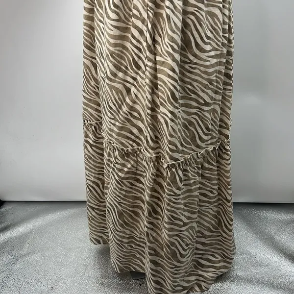 Cactus & Pearl zebra print tiered maxi dress XL - Image 6
