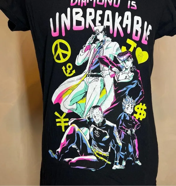 JoJo's Bizarre Adventure Anime women’s short sleeve Casual Graphic T-Shirt|Sz:M - Image 8