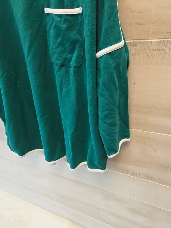 {XS/S} Tuckernuck Tnuck Sport Green And White Terry Farah Pullover Top - Image 4