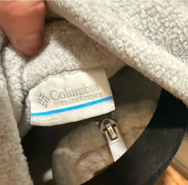 Grey Columbia Zip-Up Fleece Jacket - Image 3