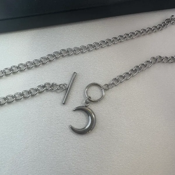 Moon Pendant Necklace for Men Women Streetwear Punk Hip Hop Unisex Style - Image 3