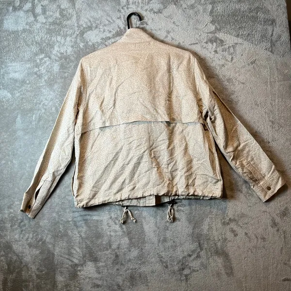 RAILS Collins White Mini‎ Cheetah Jacket Size Large Tencel Linen Cream New - Image 5