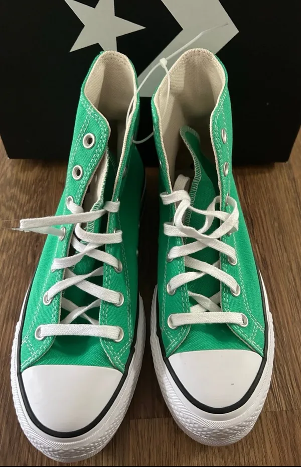 CONVERSE Ctas Lift platform green hi top lace up shoes sneakers women’s 7 new - Image 2