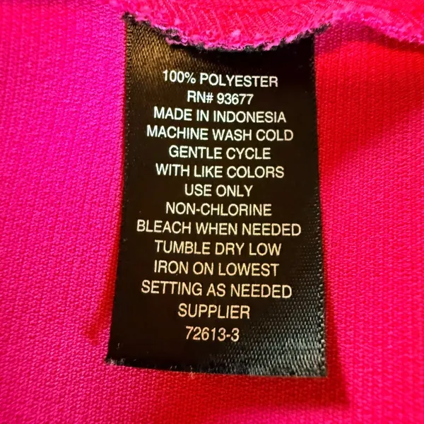 Worthington Womens XL Fuchsia Pink V-Neck Ruffle Tiered Sleeve Dress 72613-3 - Image 4