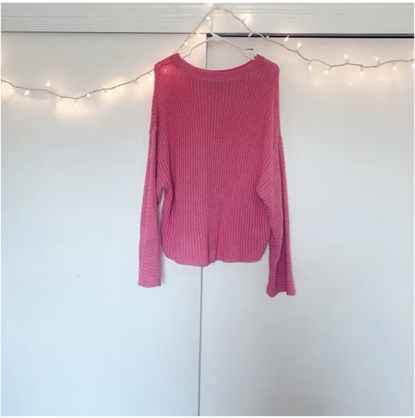 Aerie Pink Sweater Knit - Image 3
