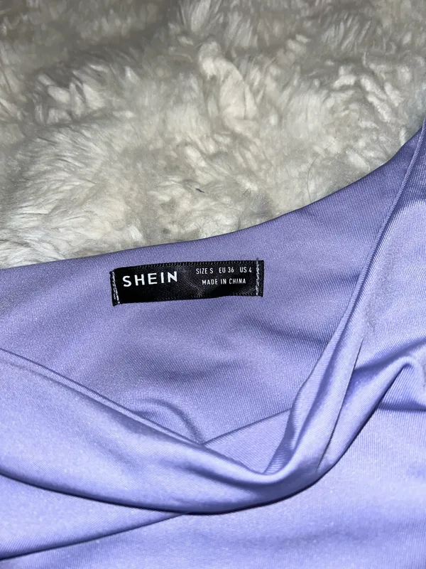 SheIn NWOT One Shoulder Lilac Short Dress - Image 4