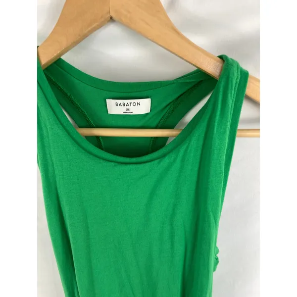 Babaton Green Racerback Bodycon Ruched Side Dress Size XS - Image 2