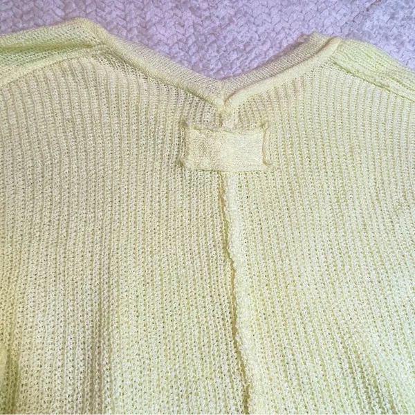 POL Butter Yellow Boho Oversized Loose Knit Sweater Women Size Medium‎ - Image 8