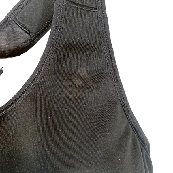 Adidas Black Side Cut Out Racerback Mesh Athletic Gym Sports Bra Women Sz M - Image 4