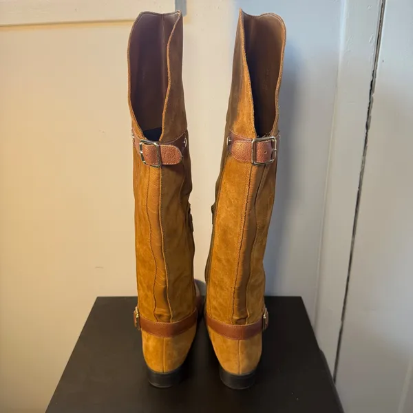 Naturalizer January Wide Calf Brown Leather Suede Over‎ Knee Riding Boots 5.5 M - Image 4