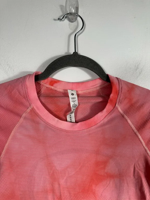 Lululemon Swiftly Tech Short Sleeve Shirt 2.0 Marble‎ Dye Raspberry Cream 4 - Image 5