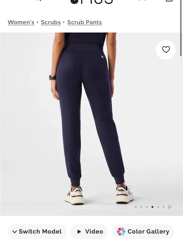 Figs Navy Women's Jogger Scrub Pants - Image 2