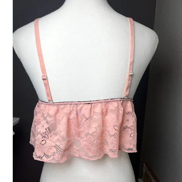 Urban Outfitters Out From Under Lace Ruffle Tie Bralette Size M Whimsigoth Coquette Romantic - Image 2