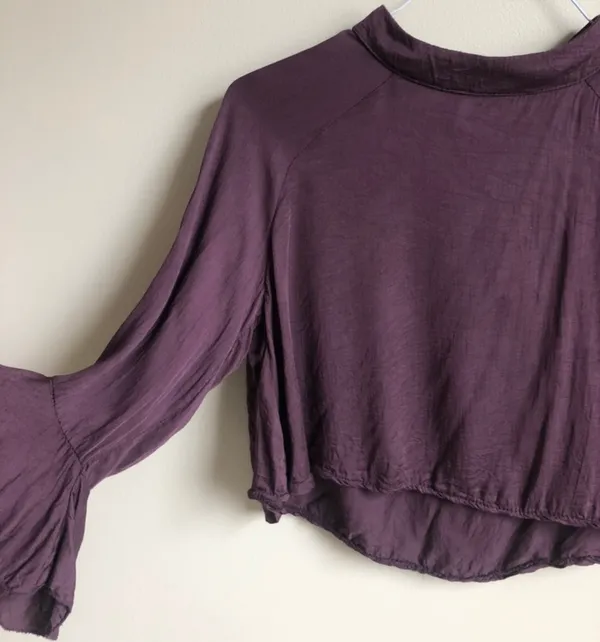 Don't Ask Why Pink Flare Long Sleeve Crop Top - Image 5